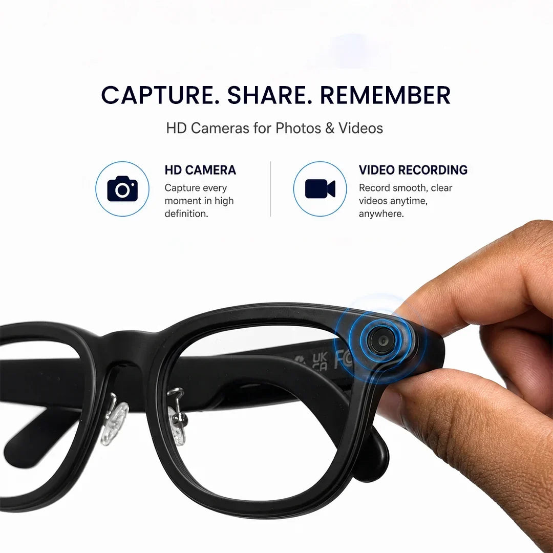 AI Smart Glasses with 8MP Camera