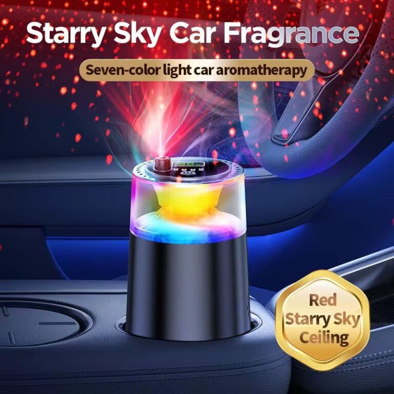 Smart Car Air Freshener with RGB Light & Fog Effect